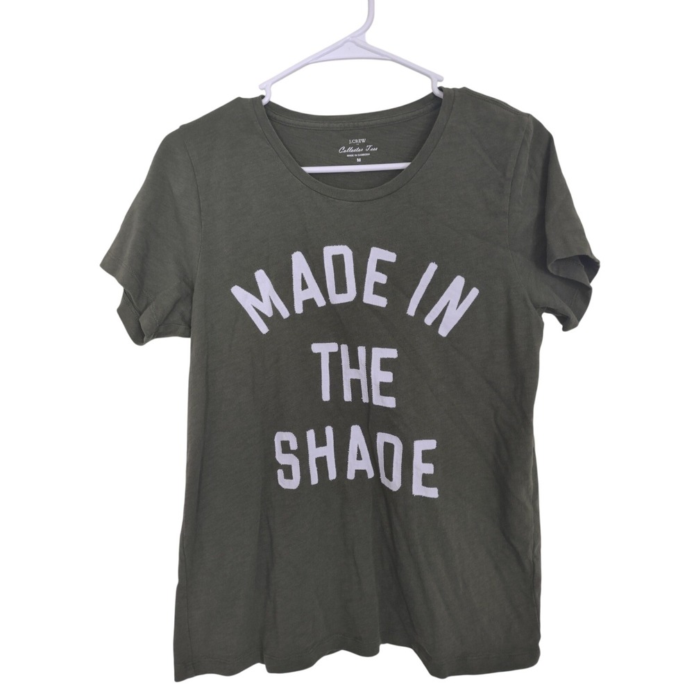 J.Crew Collector Tee Made In The Shade Graphic T-Shirt Olive Green Medium Casual